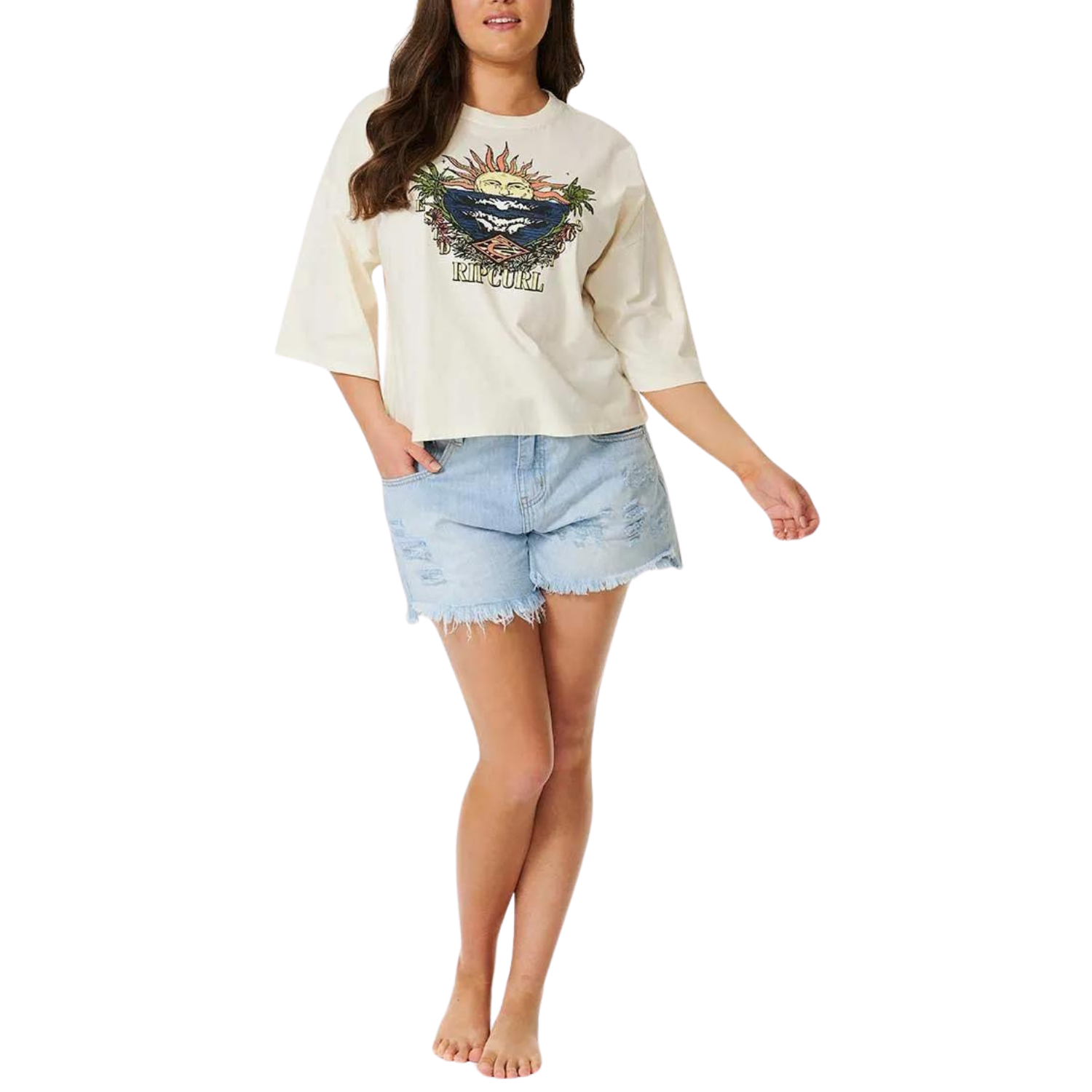 Rip Curl Shore Break Heritage Crop Tee - Women's