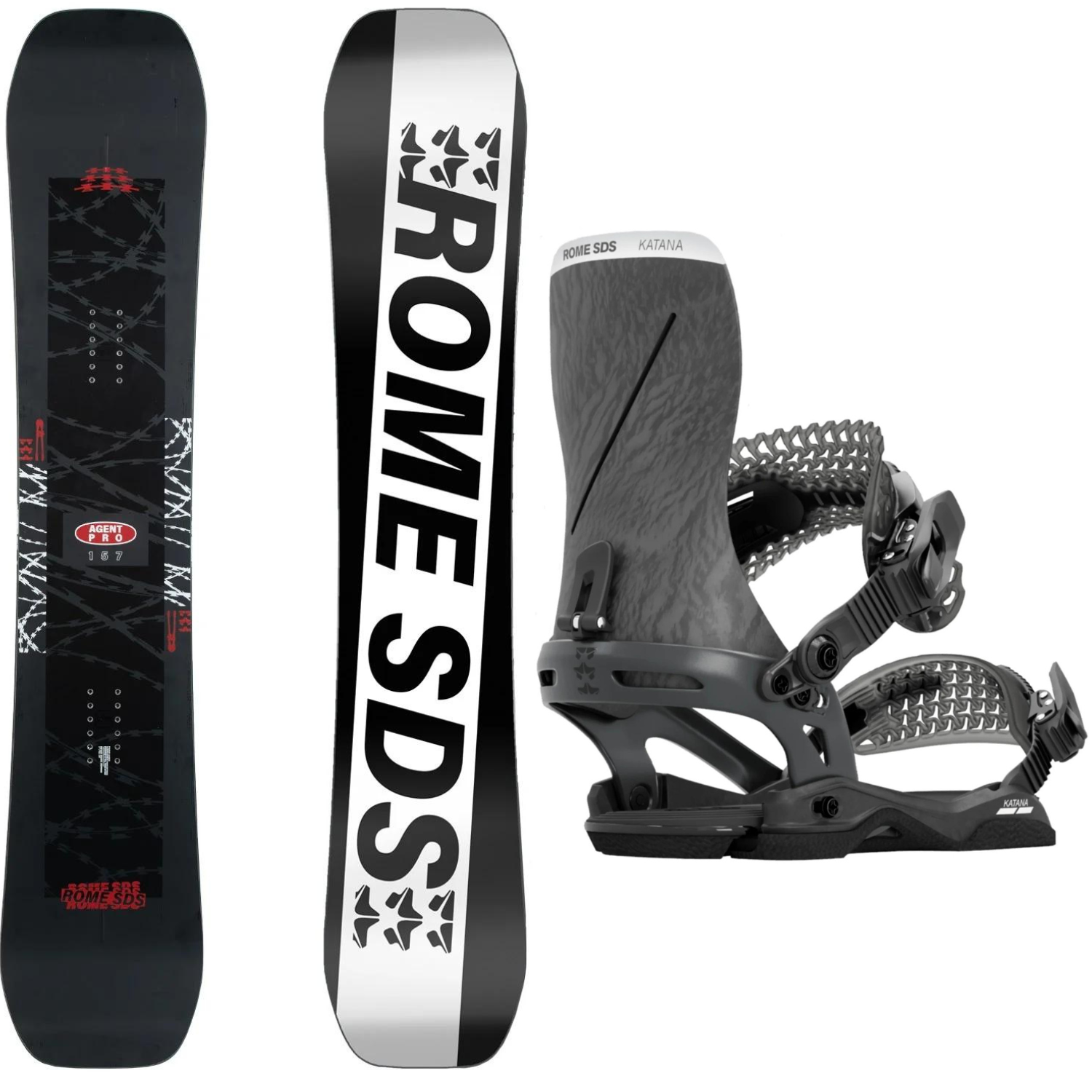 Rome Agent Pro 2024 + Rome Katana 2024 Snowboard Package