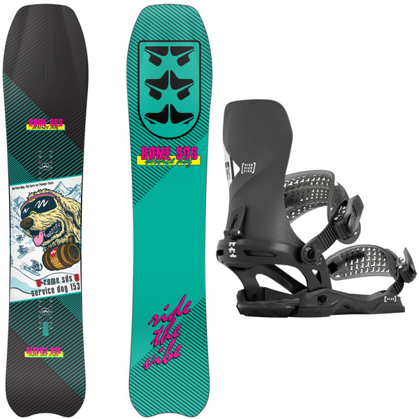 Rome Service Dog 2024 + Rome Vice 2024 - Snowboard Package