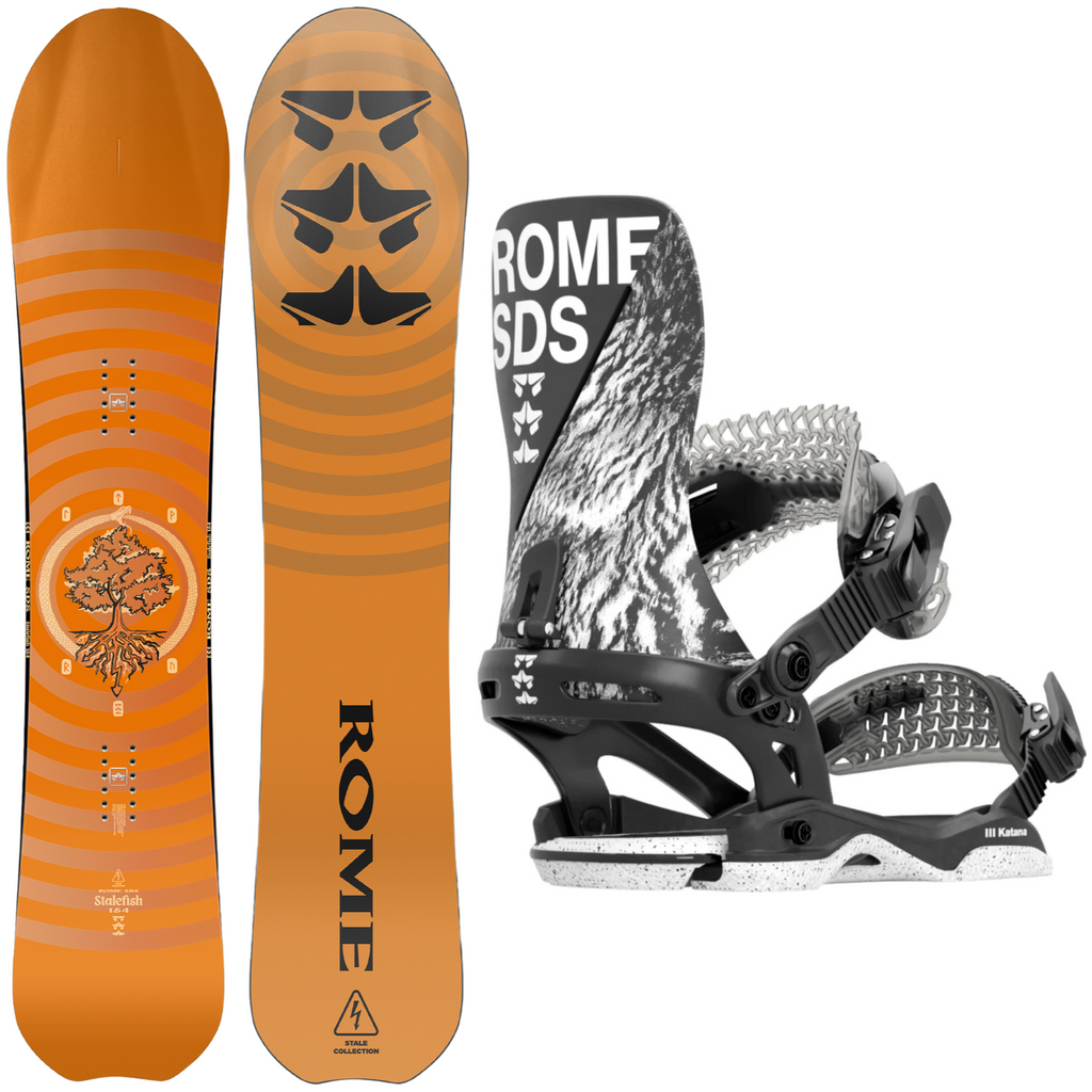 Rome Stale Fish 2024 + Rome Katana 2024 Snowboard Package