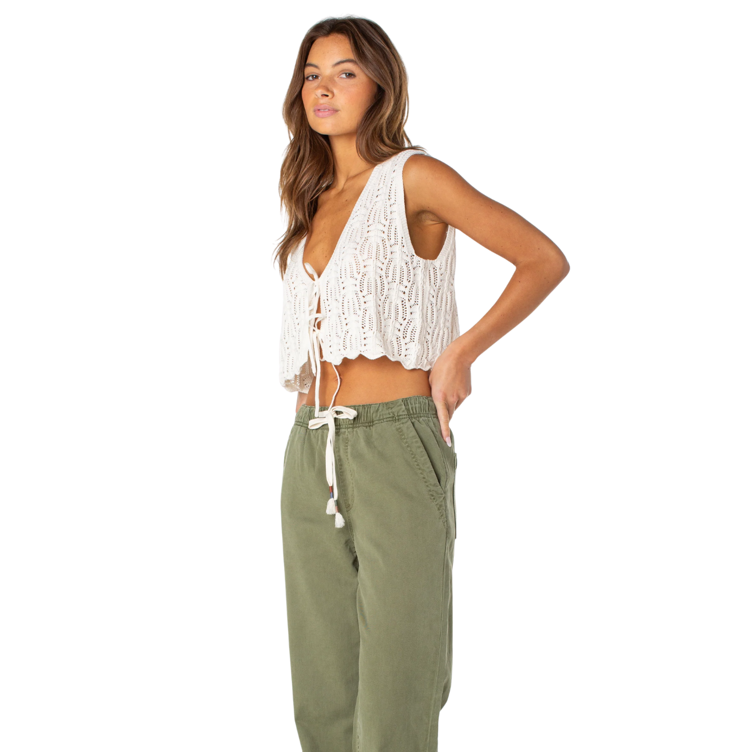 Roxy Beach Bound Crochet Vest - Women's