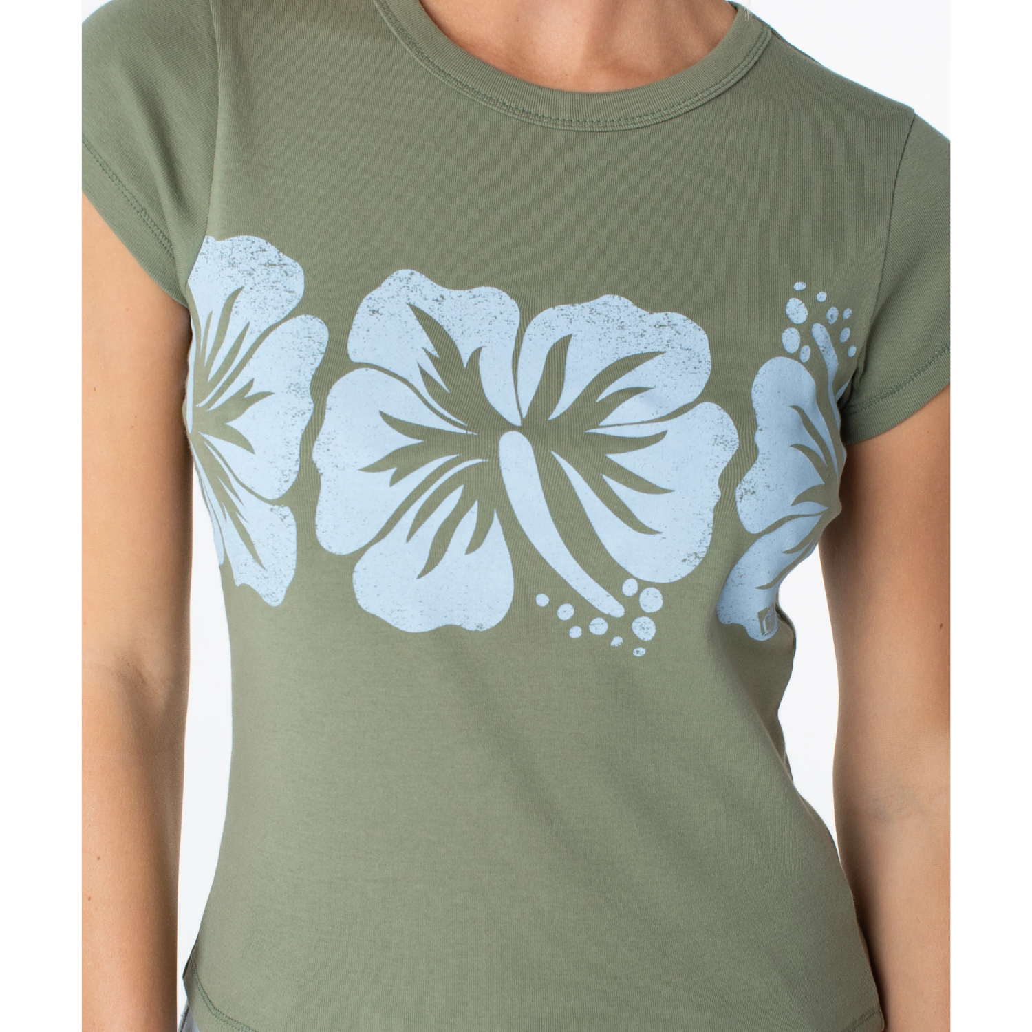 Roxy Flower Block 90s Baby Tee - Women's
