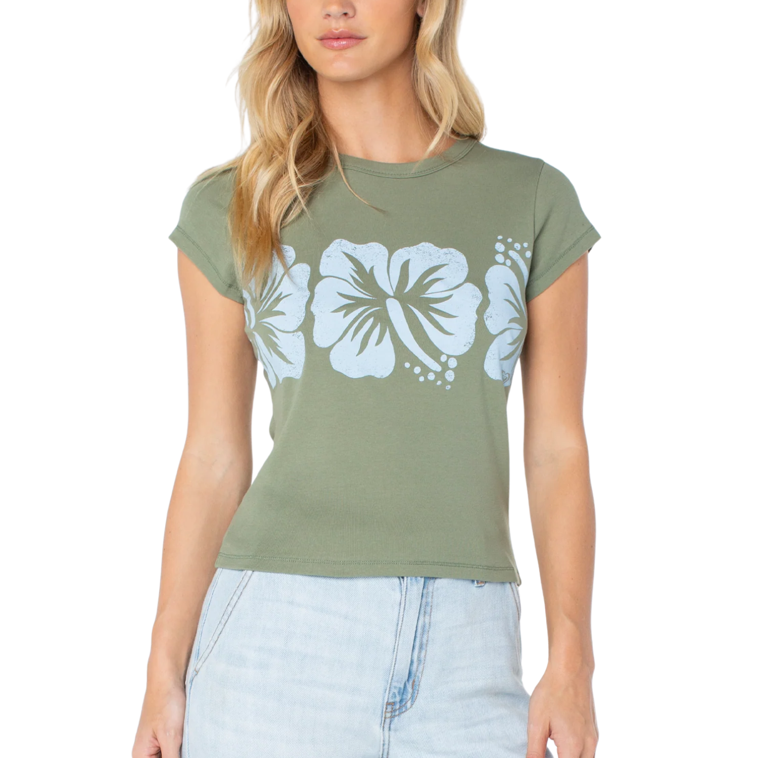 Roxy Flower Block 90s Baby Tee - Women's