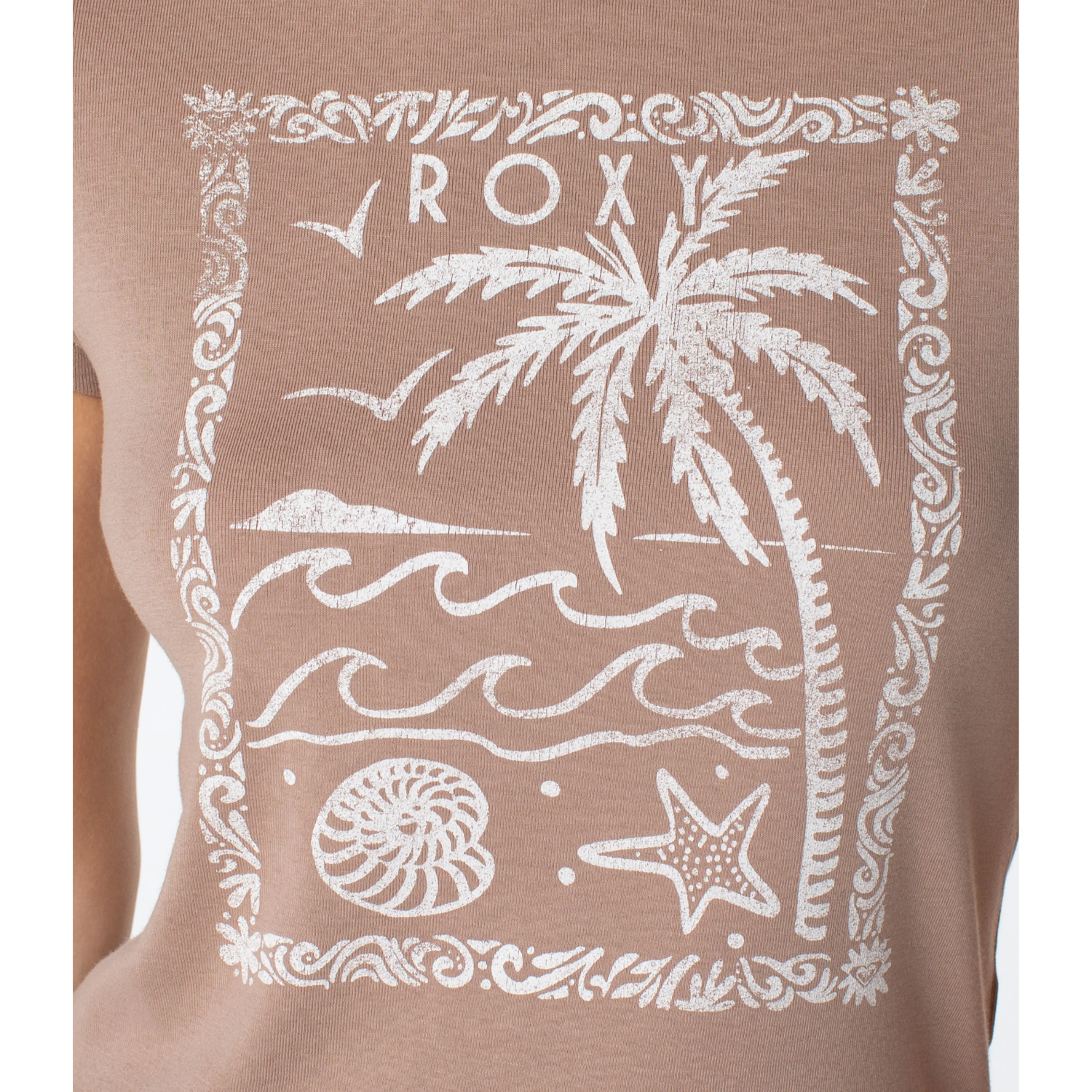 Roxy Palm Poster 90s Baby Tee - Women's