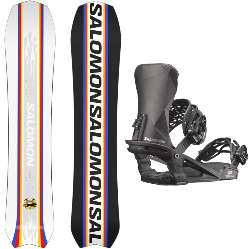 2024 Salomon Dancehaul Snowboard + 2024 Salomon Alibi Pro Snowboard Bindings Men's Snowboard Package