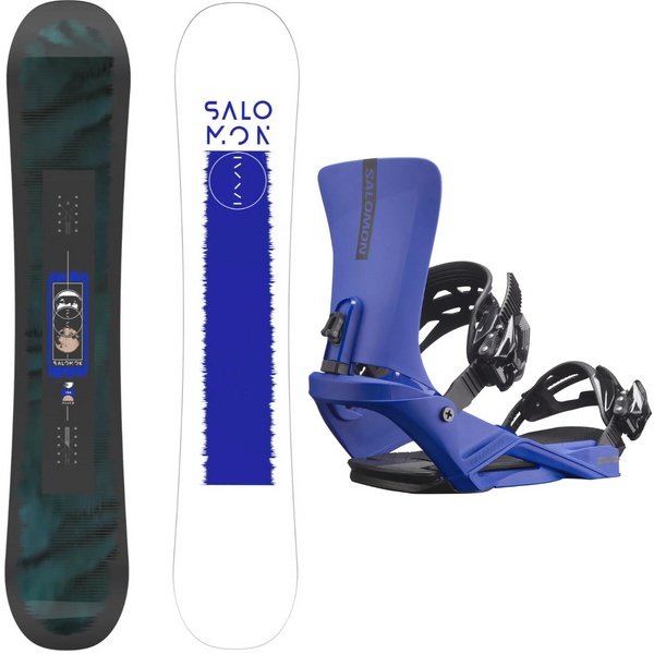2024 Salomon Pulse Snowboard + 2024 Salomon Rhythm Snowboard Bindings Package