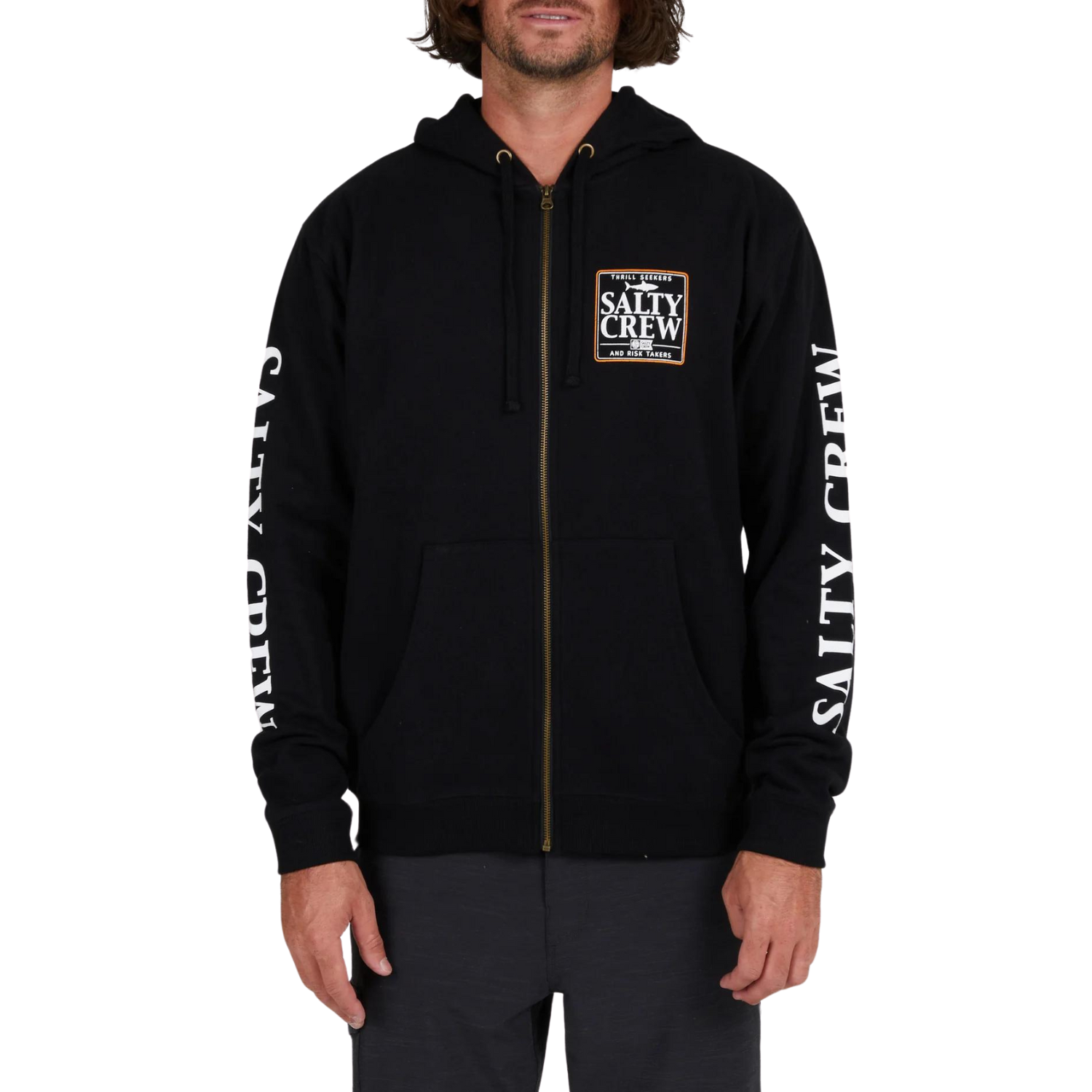 Salty crew black hoodie shop