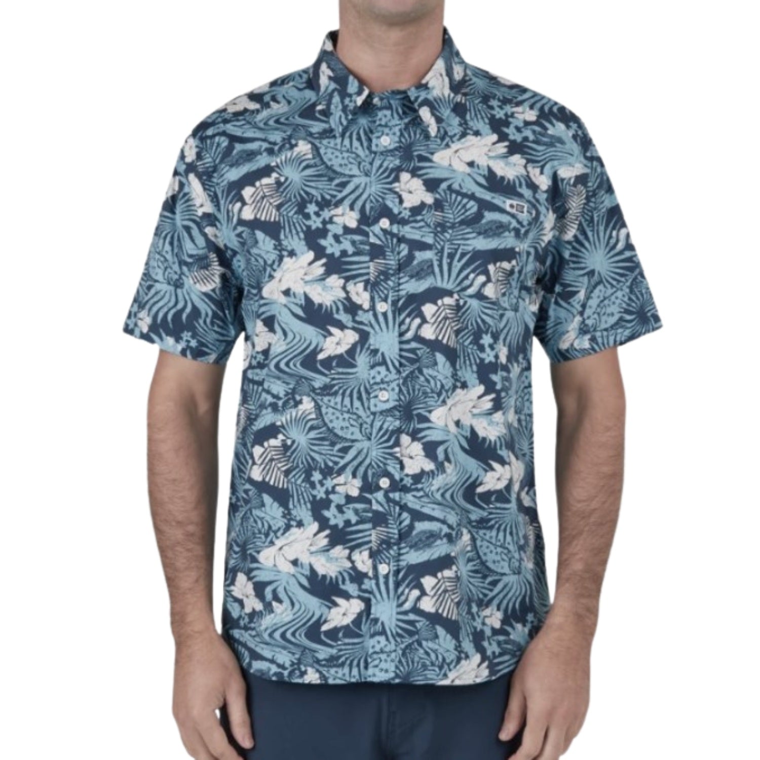 Salty Crew Halibut Hunter S/S Woven Shirt - Men's