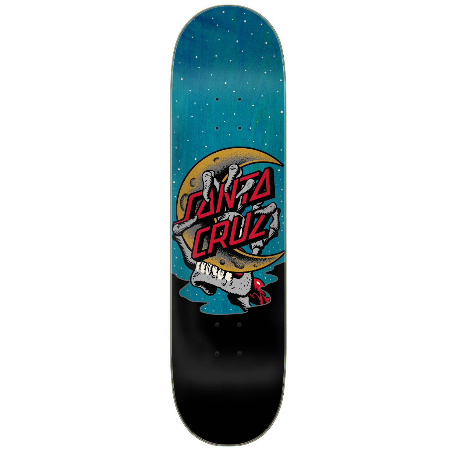 Santa Cruz Crescent Bone Hand Skateboard Deck