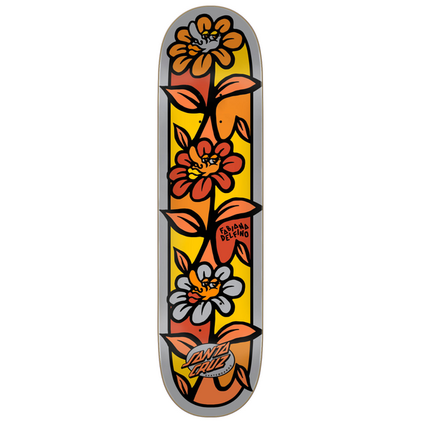 Santa Cruz Delfino Flower Crew Pro Skateboard Deck