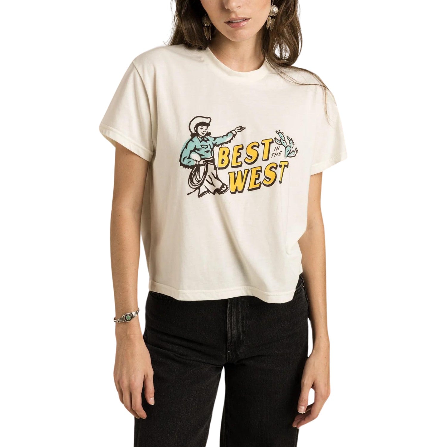 Sendero Best In The West S/S Crop Tee - Women's