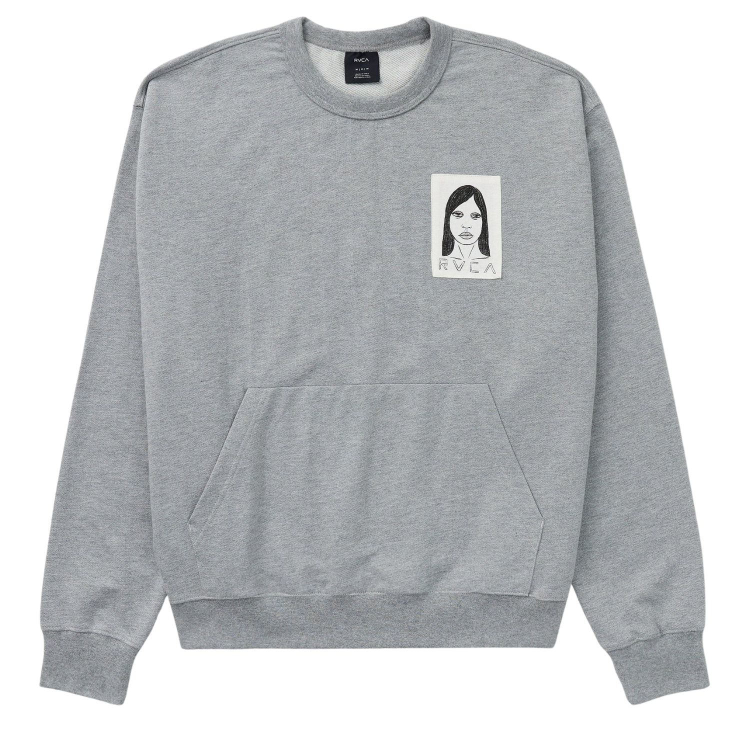 RVCA Sleepy Girl Patch Crew Sweatshirt - Men's