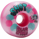 Snot Nolan Houghton Spiral Wide Boys Pink White Spiral 99A Skateboard Wheels