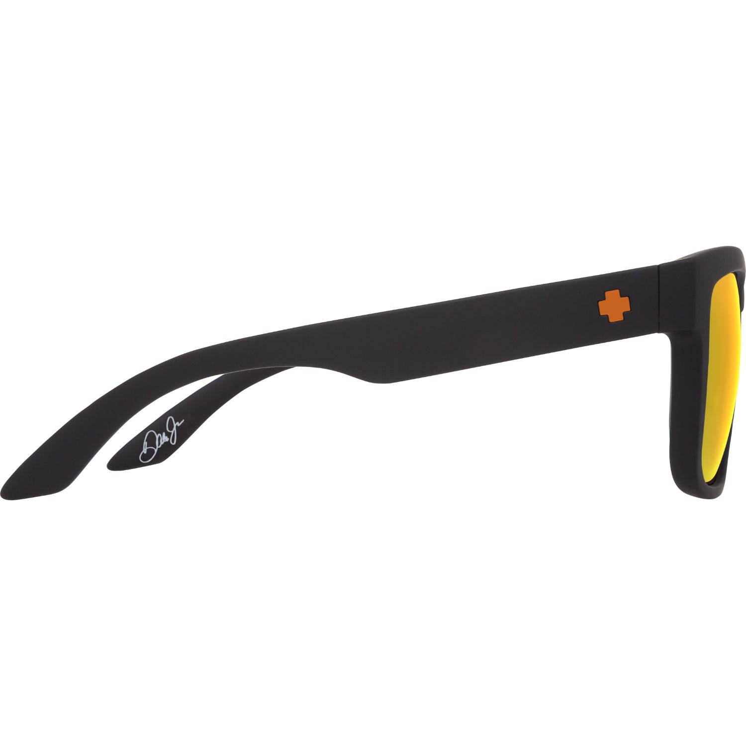 SPY + Dale Jr Matte Black | Happy Gray Green with Orange Spectra Mirror