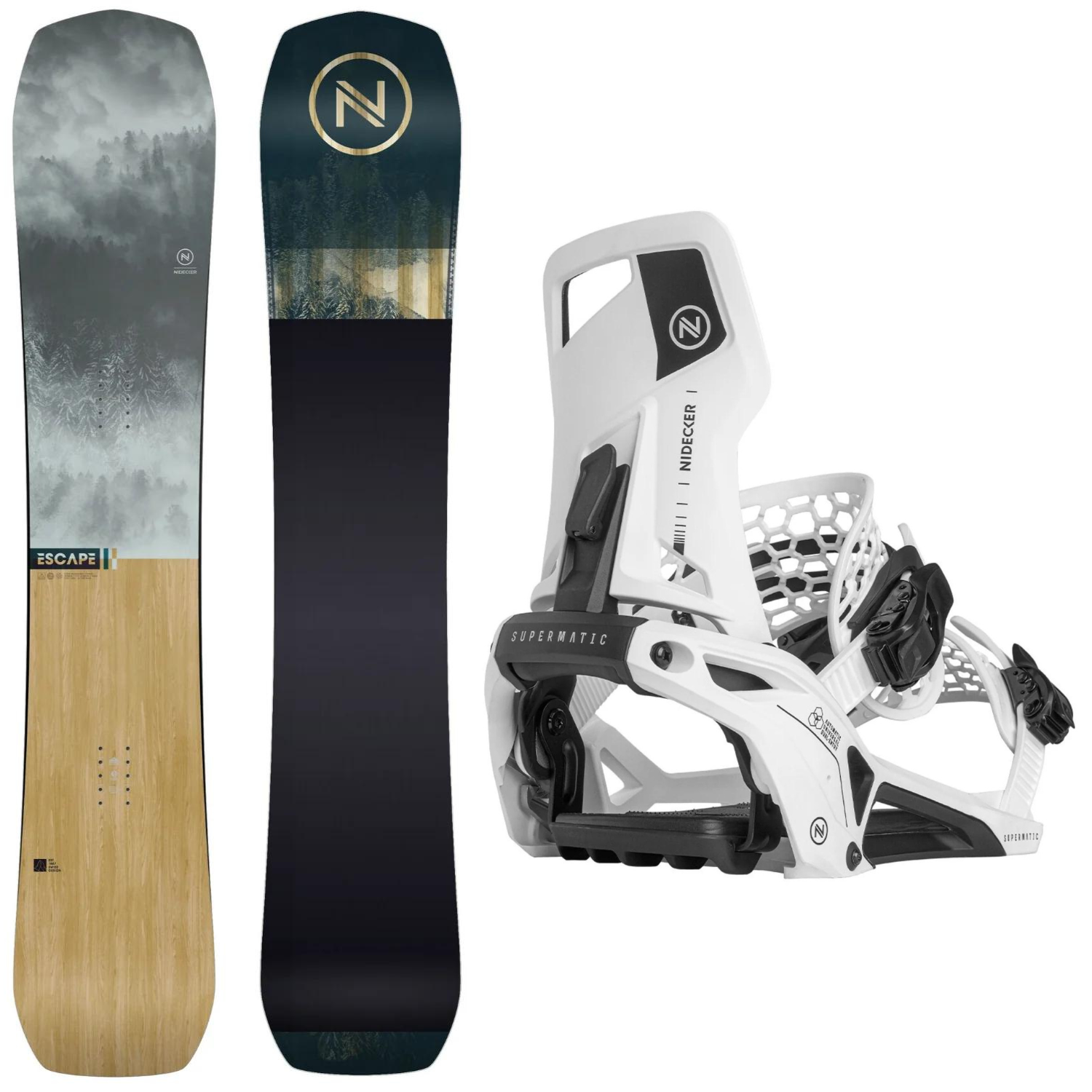 Nidecker Escape 2025 + Nidecker Supermatic 2025 Snowboard Package