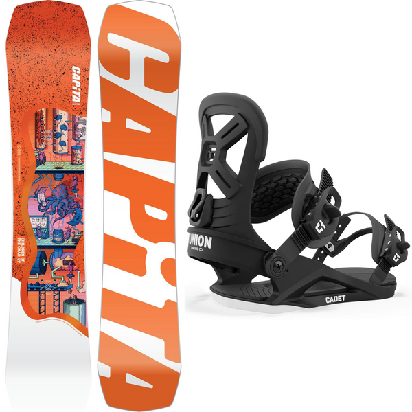 2024 Capita Children Of The Gnar Snowboard + 2024 Union Cadet Snowboard Bindings Package