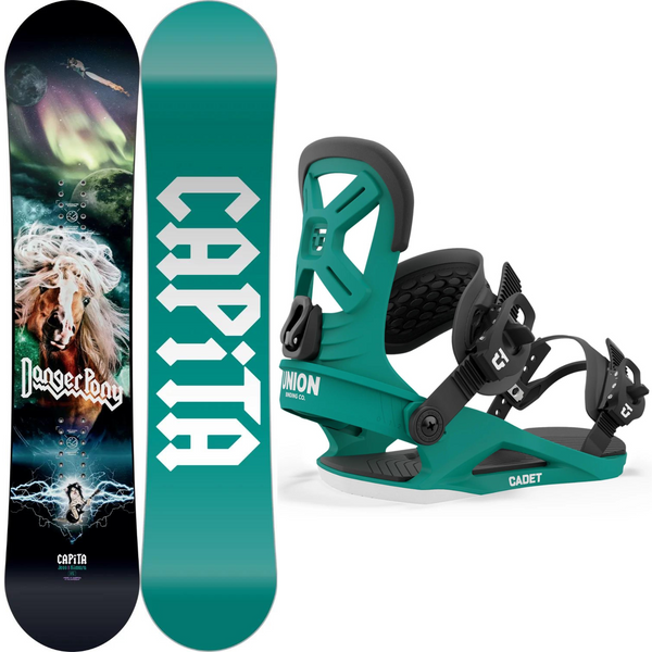 2024 Capita Jess Kimura Mini Snowboard + 2024 Union Cadet Snowboard Bindings Package