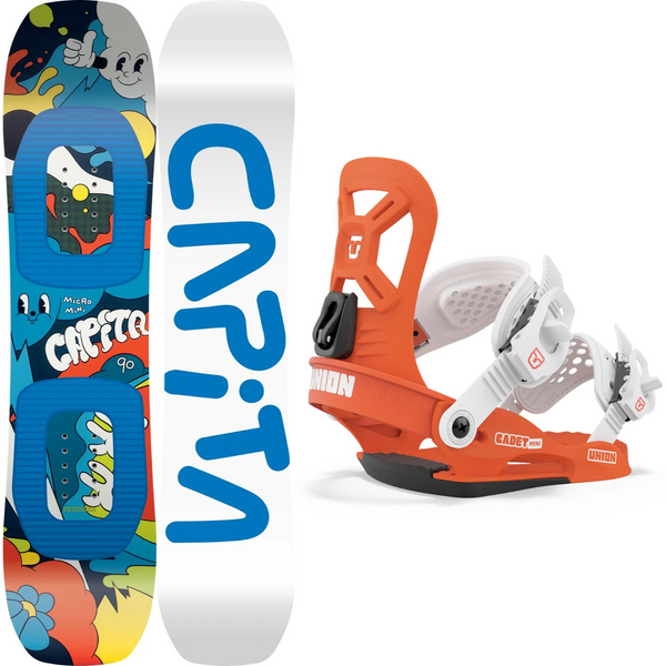 2024 Capita Jess Kimura Mini Snowboard + 2024 Union Cadet Snowboard Bindings Package