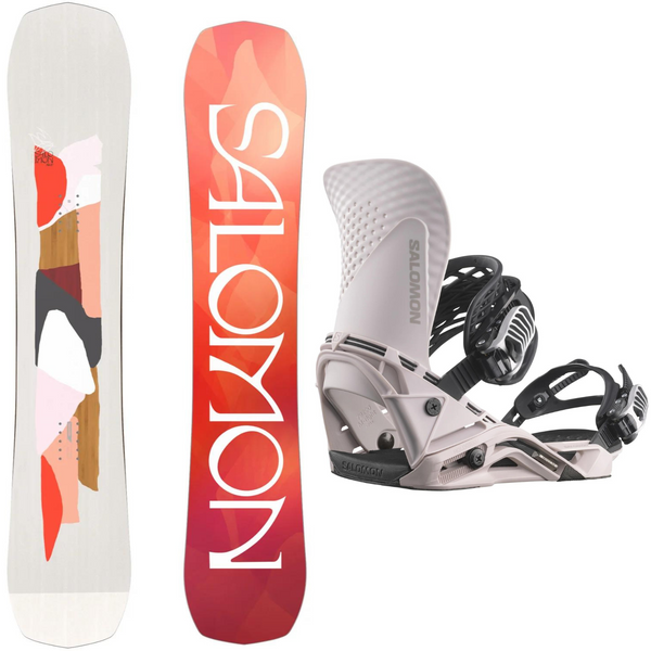 2024 Salomon Rumble Fish Snowboard + 2024 Salomon Hologram Snowboard Bindings Package