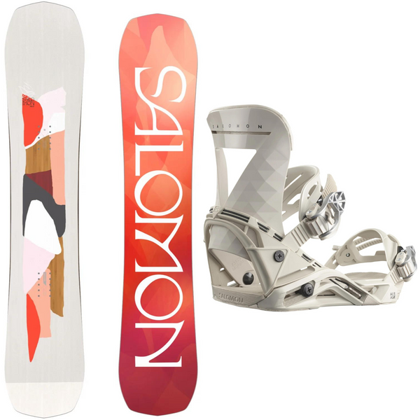 2024 Salomon Rumble Fish Snowboard + 2024 Salomon Mirage Snowboard Bindings Package