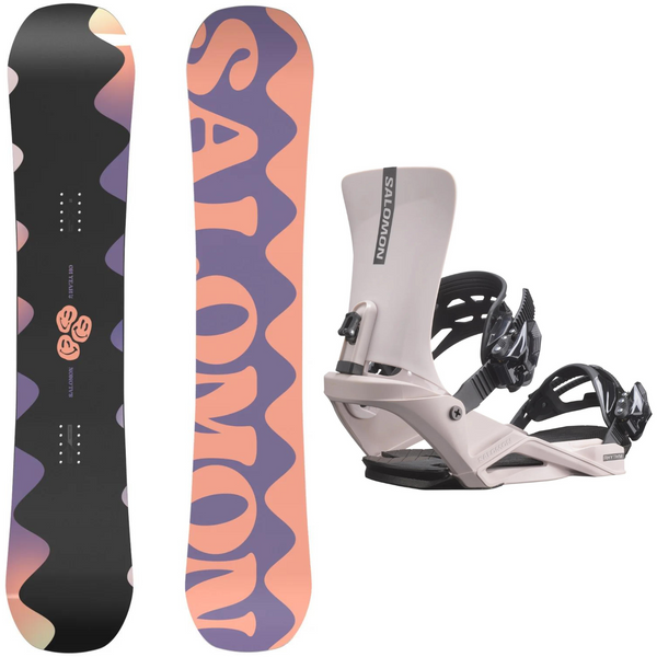2024 Salomon Oh Yeah Snowboard + 2024 Salomon Rhythm Snowboard Bindings Package