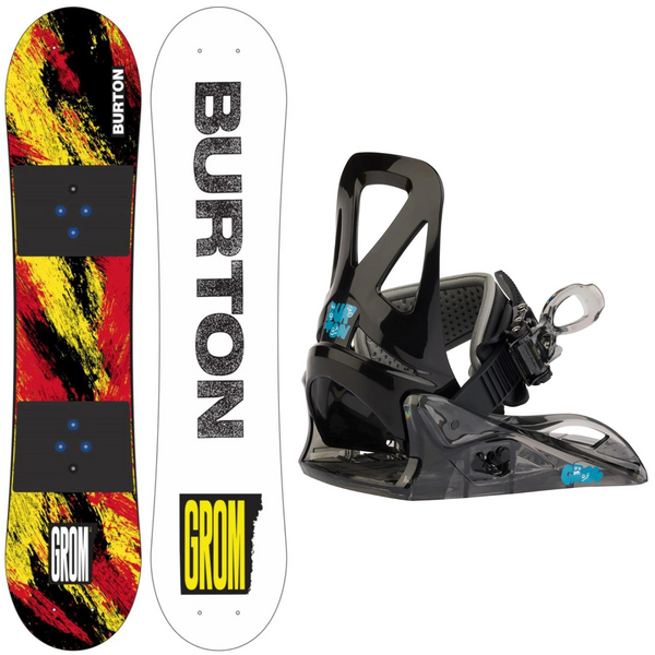 Burton Grom Ketchup Snowboard 2024 + Burton Grom Bindings 2024 - Snowboard Package