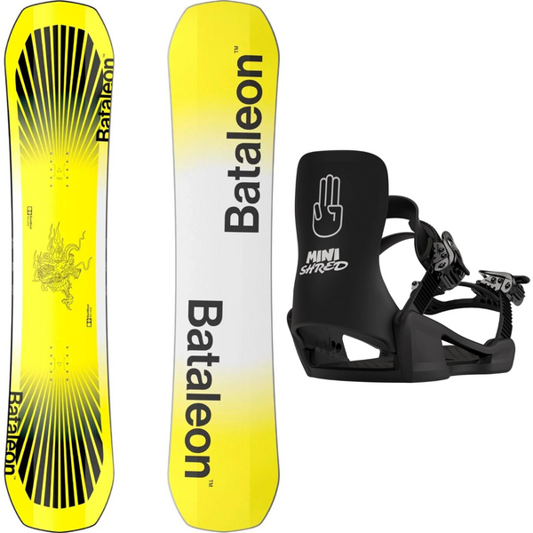 2024 Bataleon Stuntwood Snowboard + 2024 Bataleon Minishred Bindings