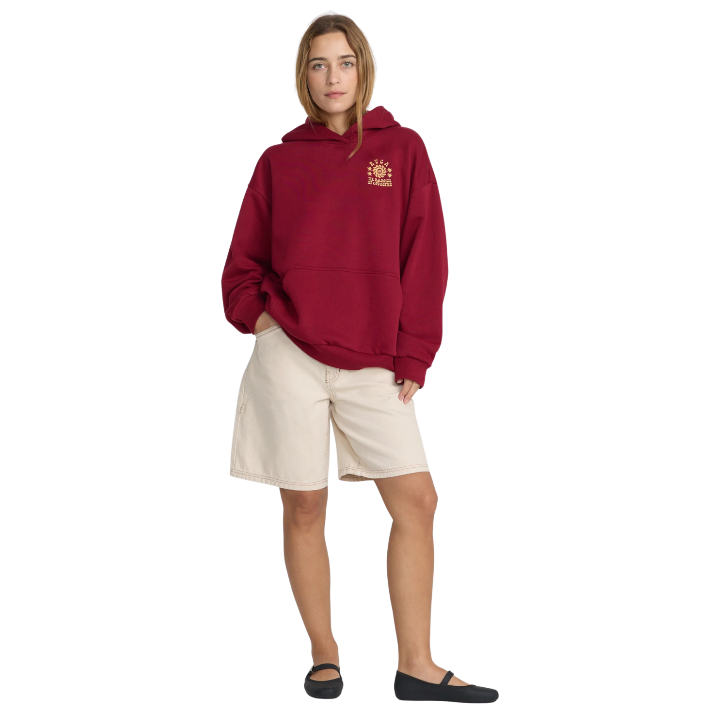 RVCA Women's Iris Oversized Hoodie Brick - Women's