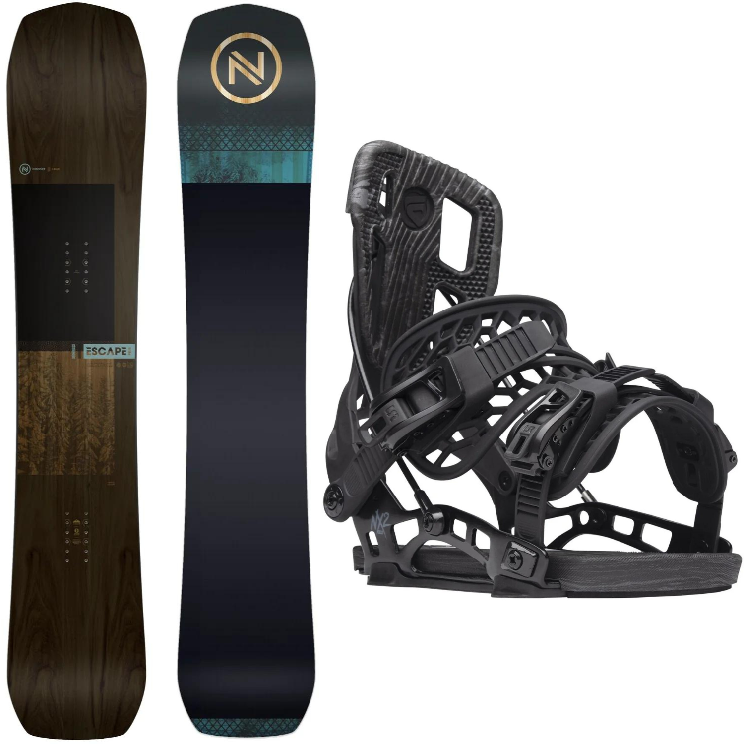 Nidecker Escape Plus 2025 + Flow Nx2TM 2025 Snowboard Package