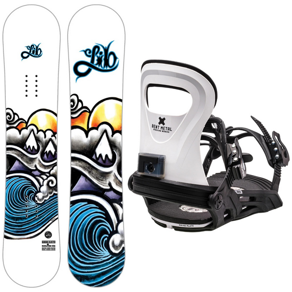 2024 Lib Tech Banana Blaster Snowboard + 2024 Bent Metal BMX Snowboard Bindings Package