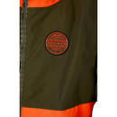 OLIVE GRID/ORANGE