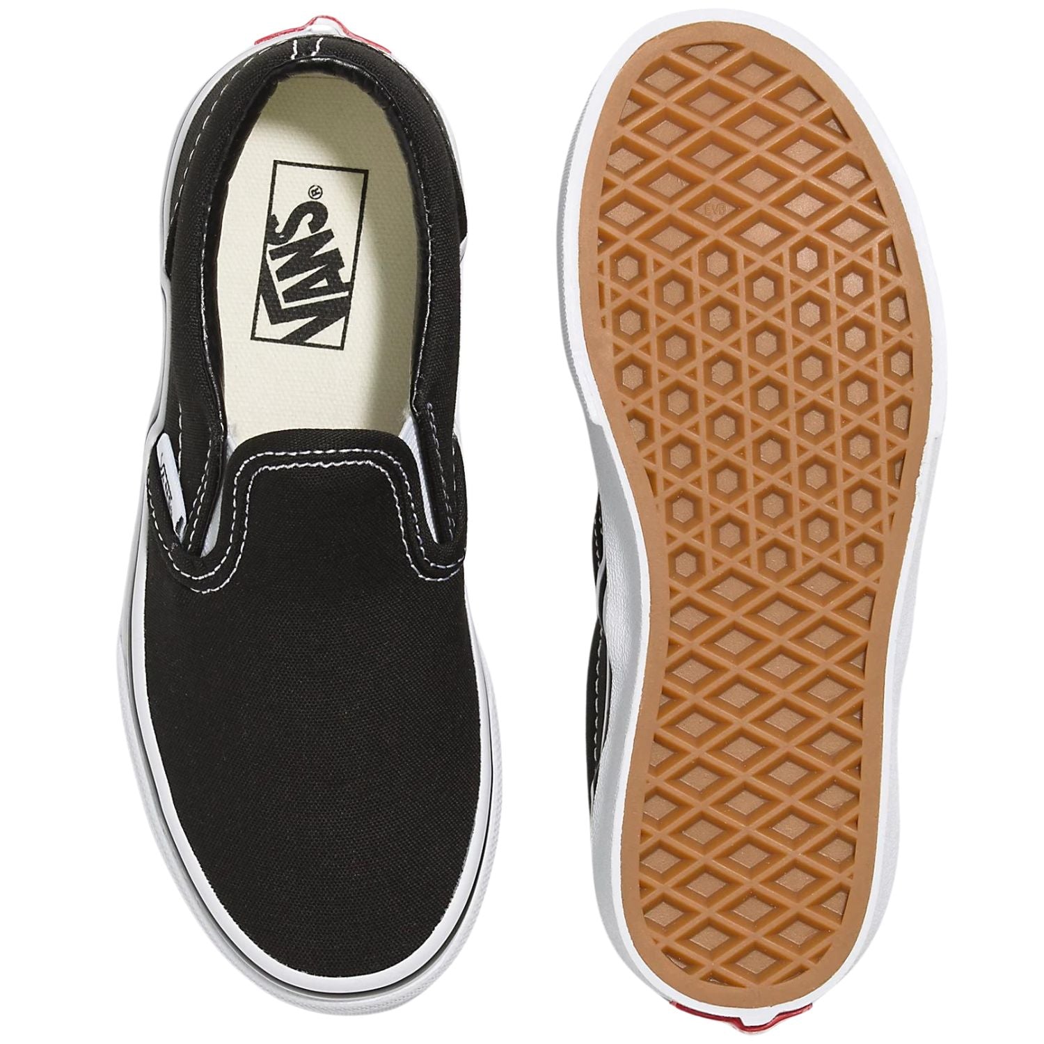 Vans Boys Classic Slip-On (Infant/Toddler) outlet - Black/White - 13