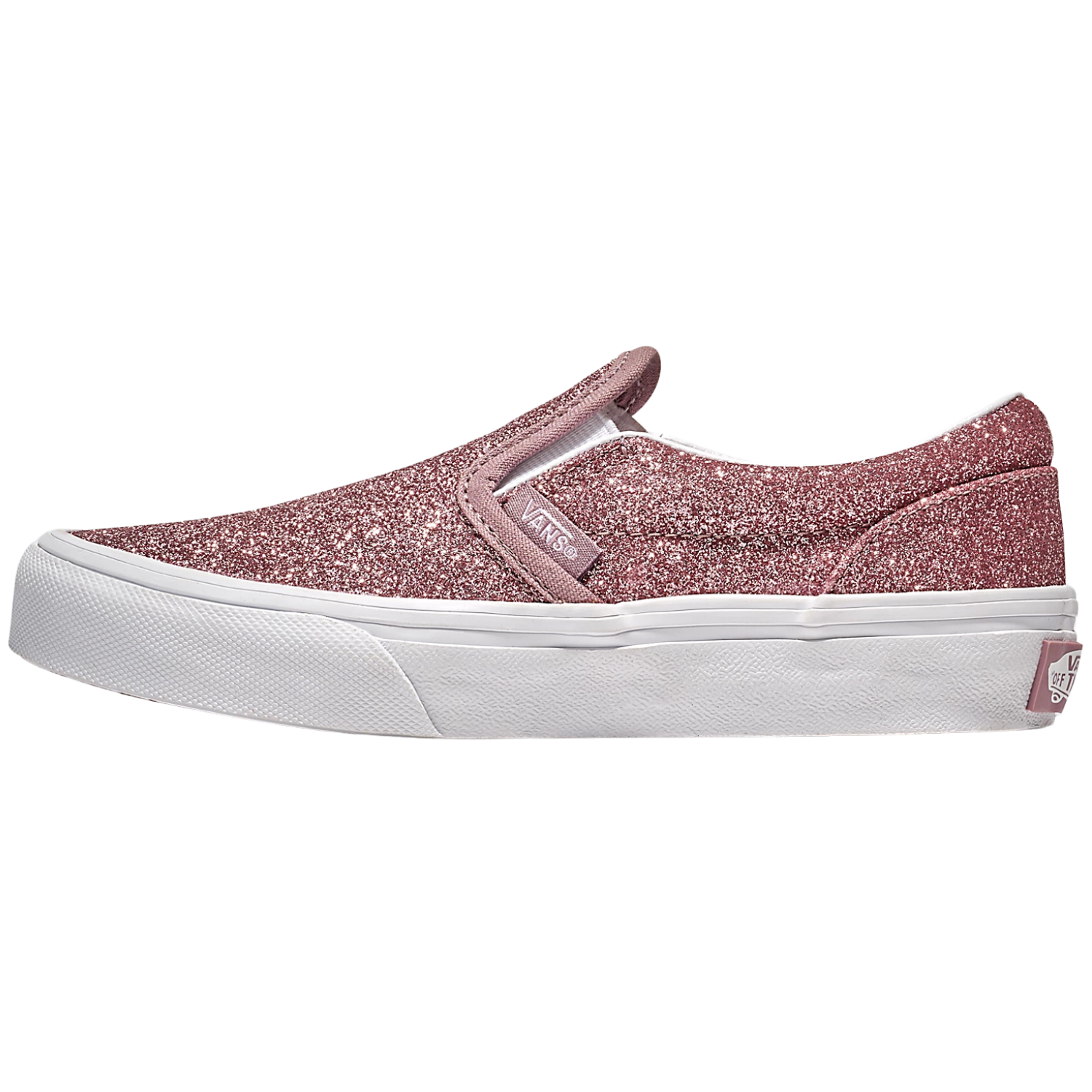 Vans Classic Slip-On Glitter Rose Gold Shoes - Kids