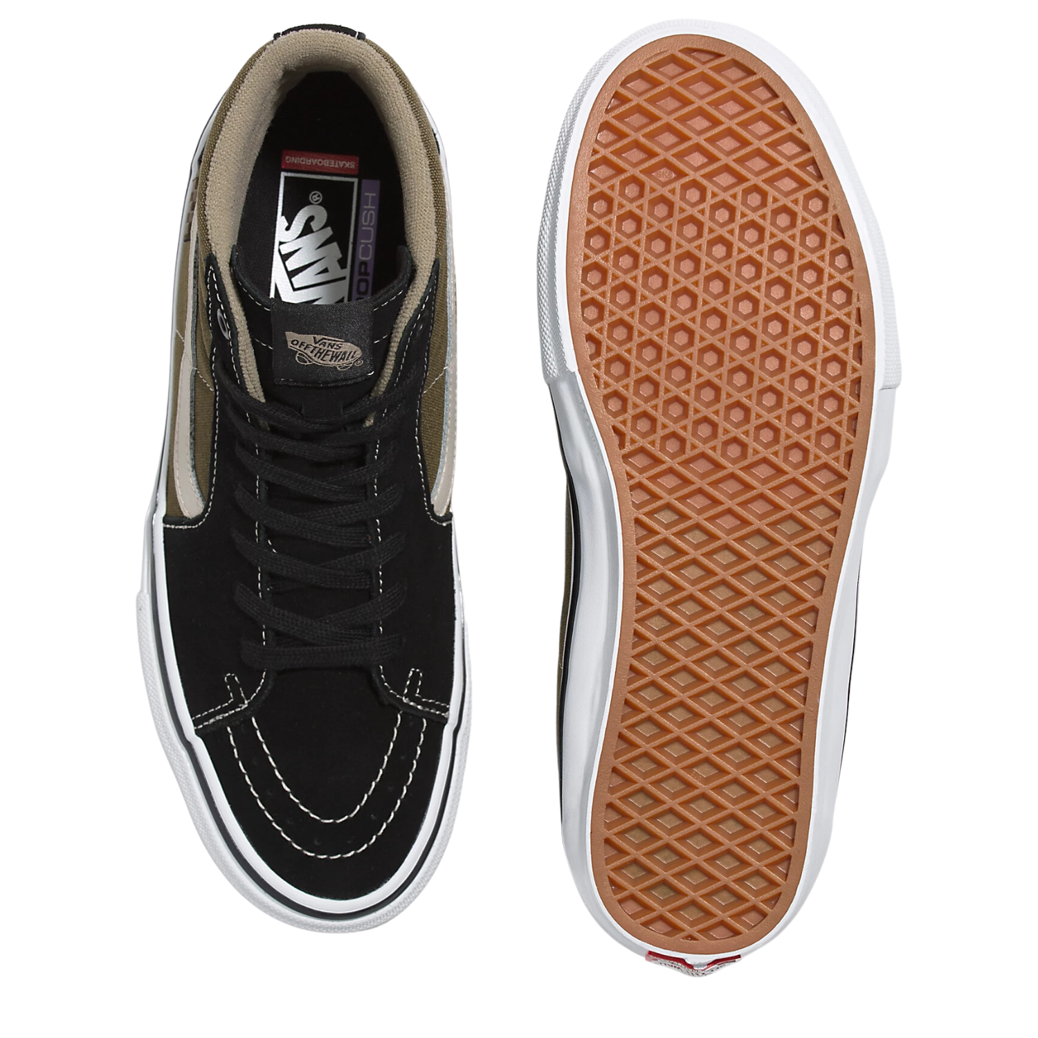 Vans Skate Sk8-Hi Black/Olive Men's Shoes