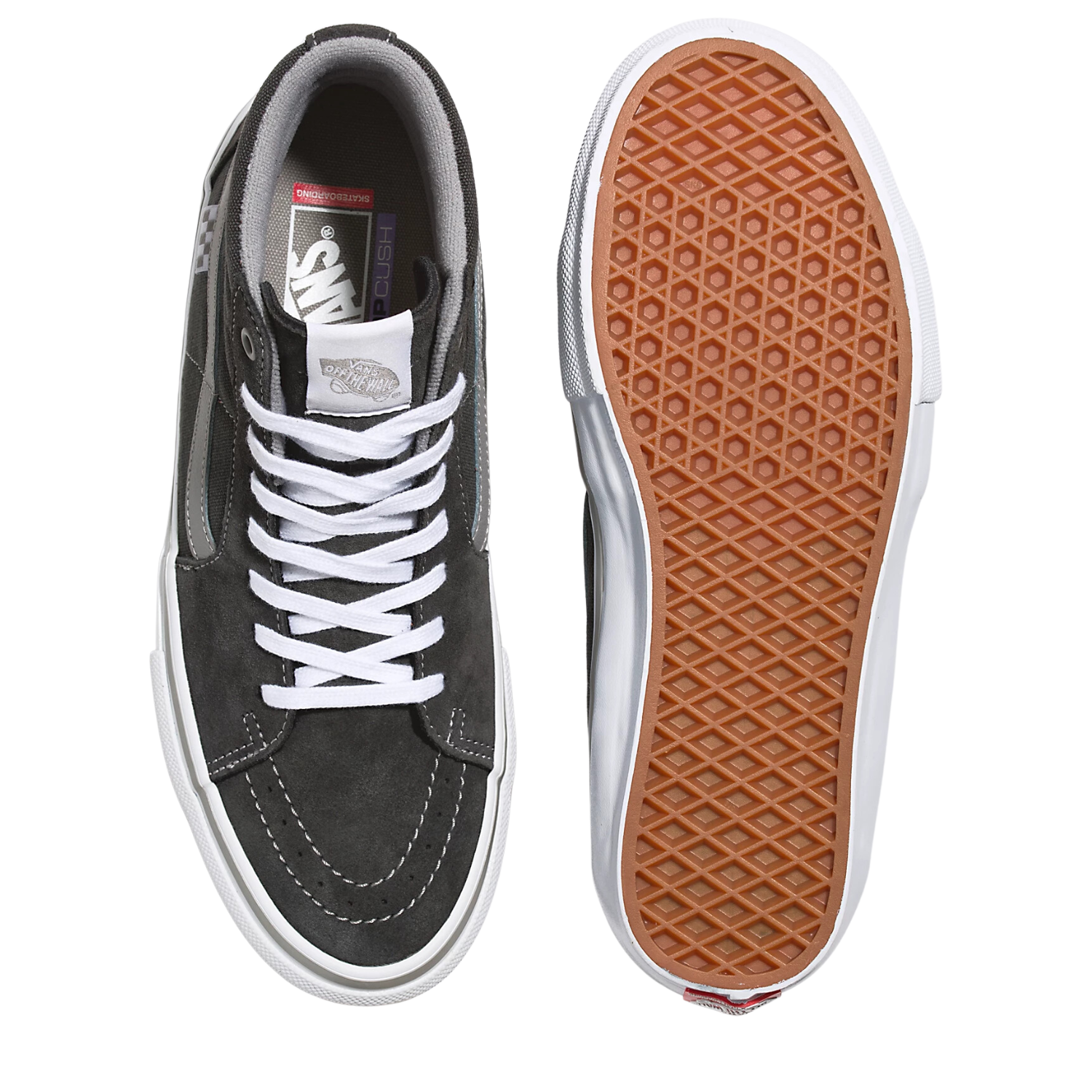 Vans Skate Sk8-Hi Dark Grey/White Men's Shoes