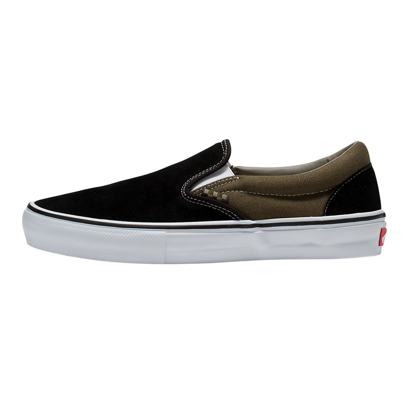 Vans Skate Slip-On Black/Olive - Men's Shoes