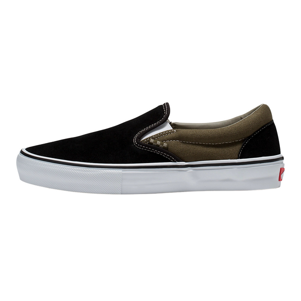 Olive slip on vans online