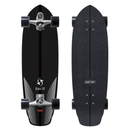 Carver C7 Black Tip Carbon Fiber Surfskate Raw 32.5" Complete