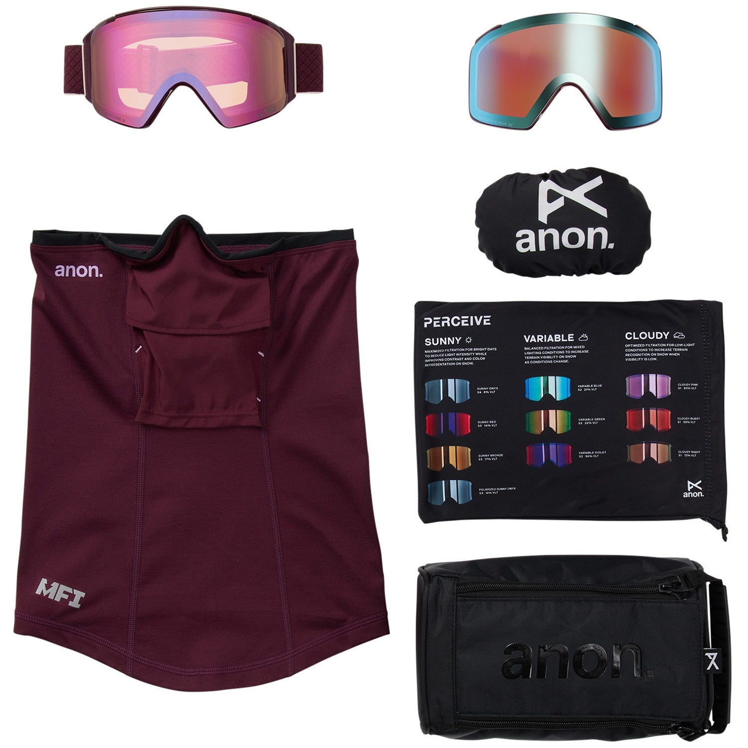 Deep Cherry | Perceive Cloudy Pink + Perceive Variable Blue