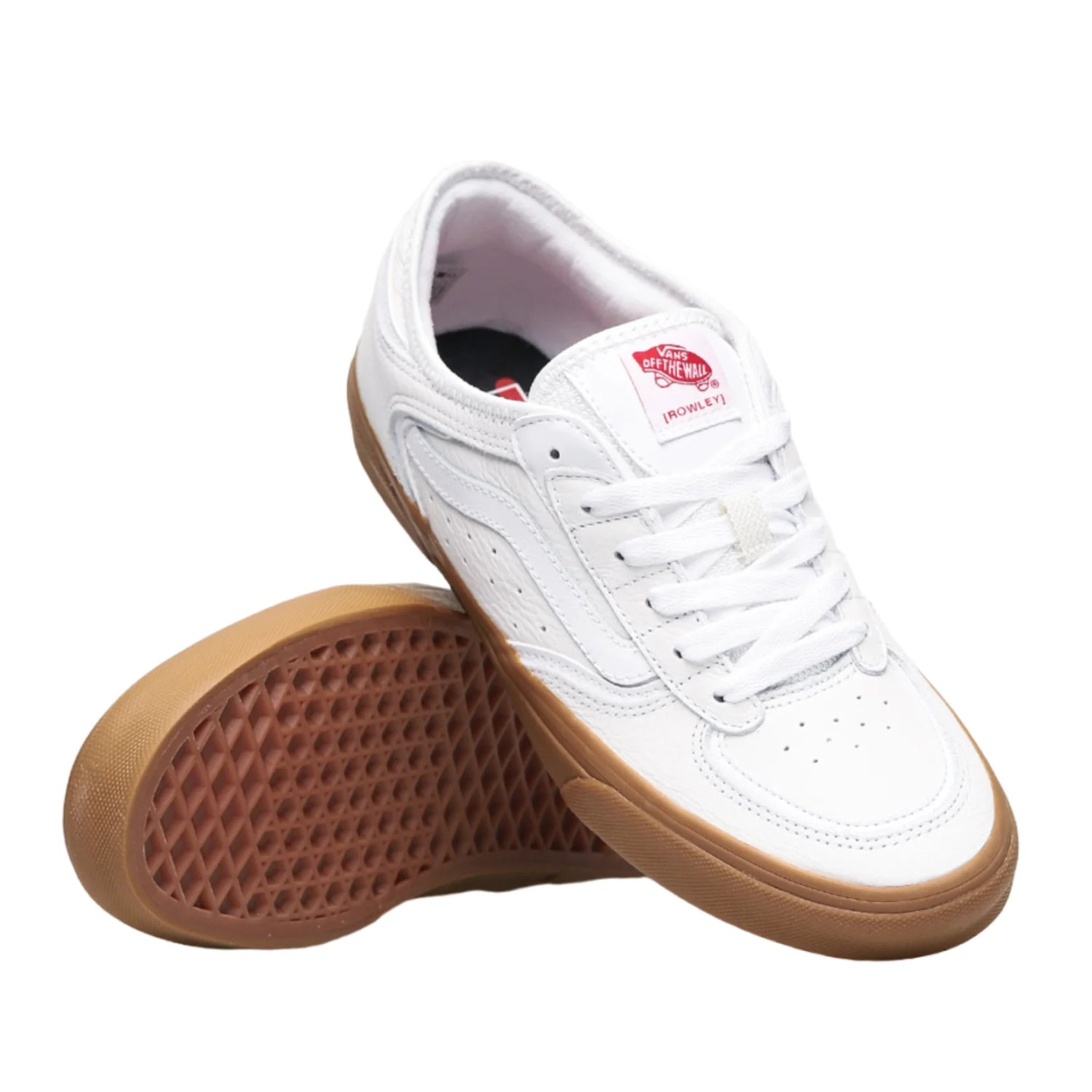 Vans Rowley Skate Shoes - White/Gum