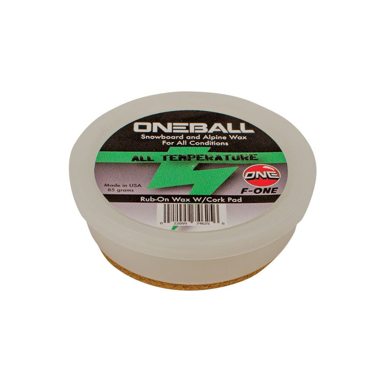 OneBall F-1 All Temp Rub On Wax with Cork Pad (85g)