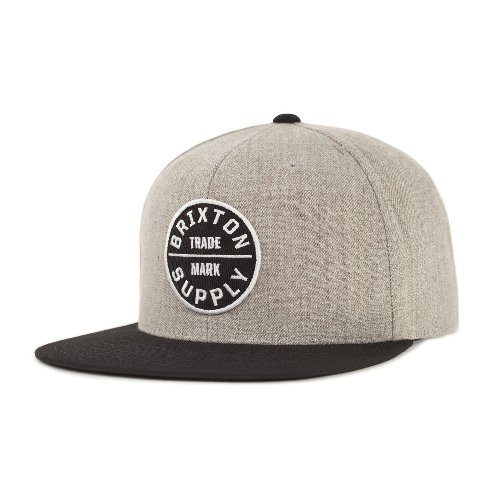 Brixton Oath III Snapback Hat - Light Heather Gray / Black
