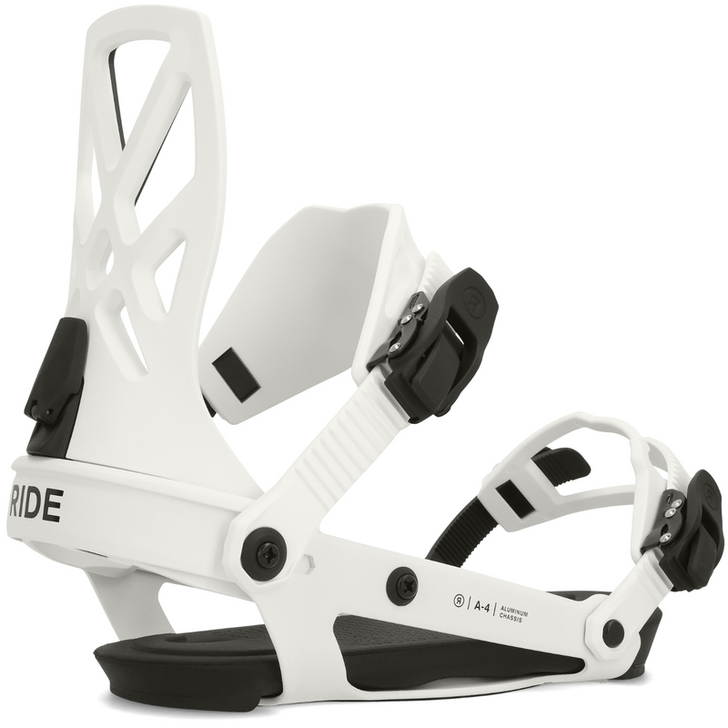 2024 Ride A-4 Men's Snowboard Bindings - White