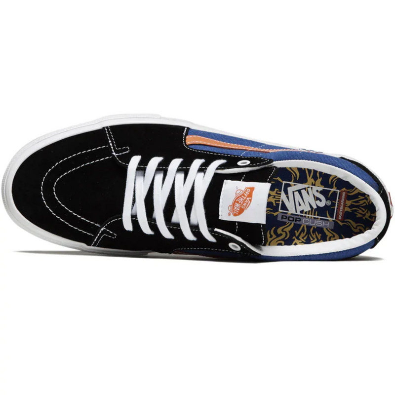 Vans Skate Sk8-Low Dragon Flame Blue/Orange - Men's Shoes