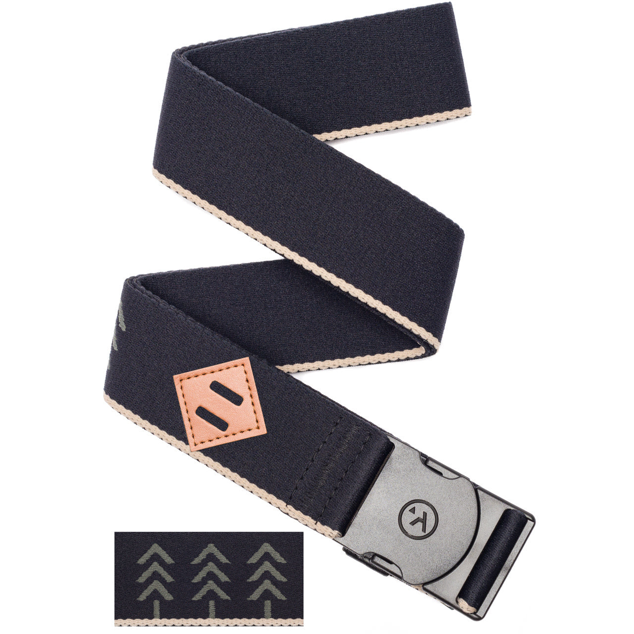 Arcade Blackwood Stretch Belt - Black Khaki