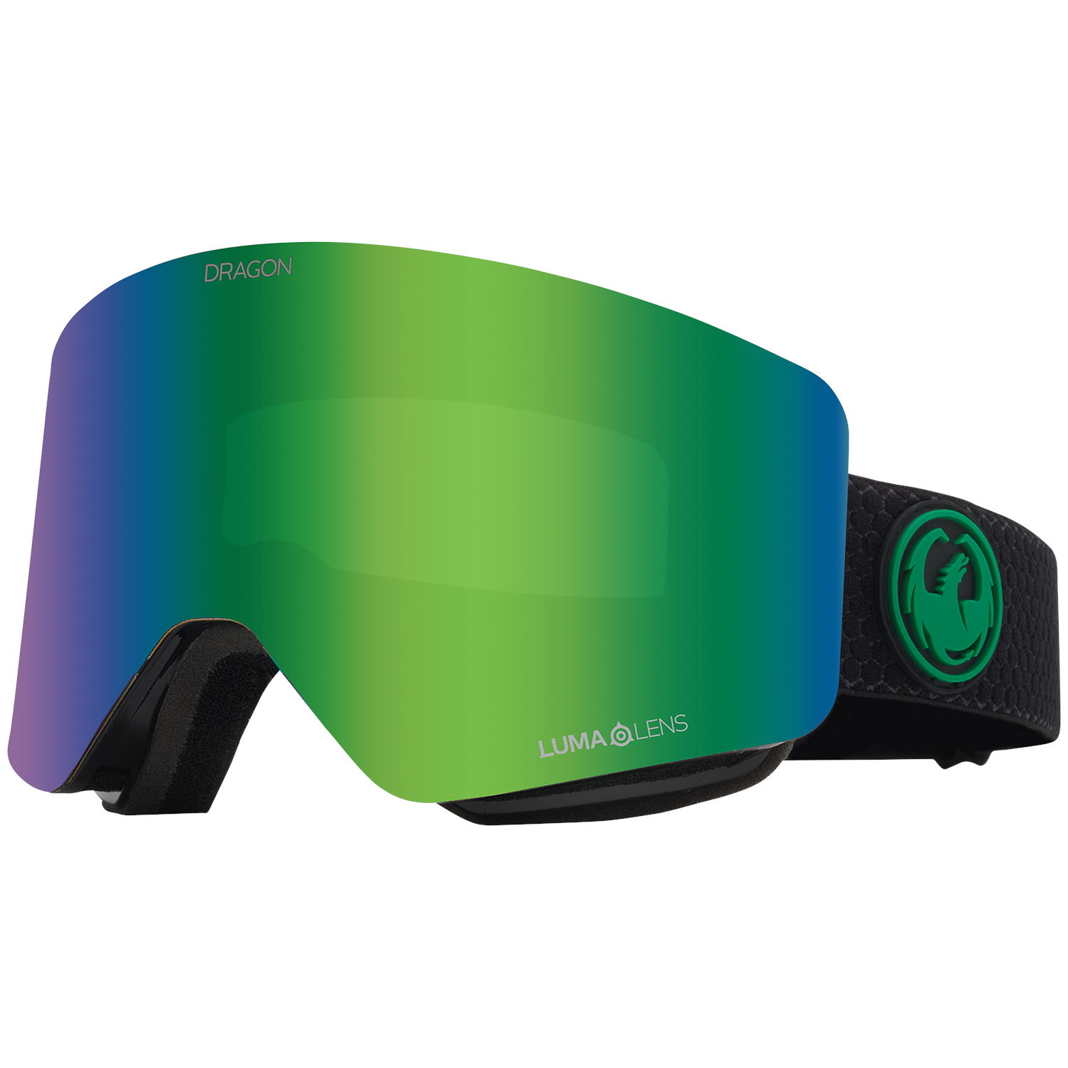 2023 Dragon R1 OTG Goggles - SPLIT/LLGRNION + LUMALENS AMBER