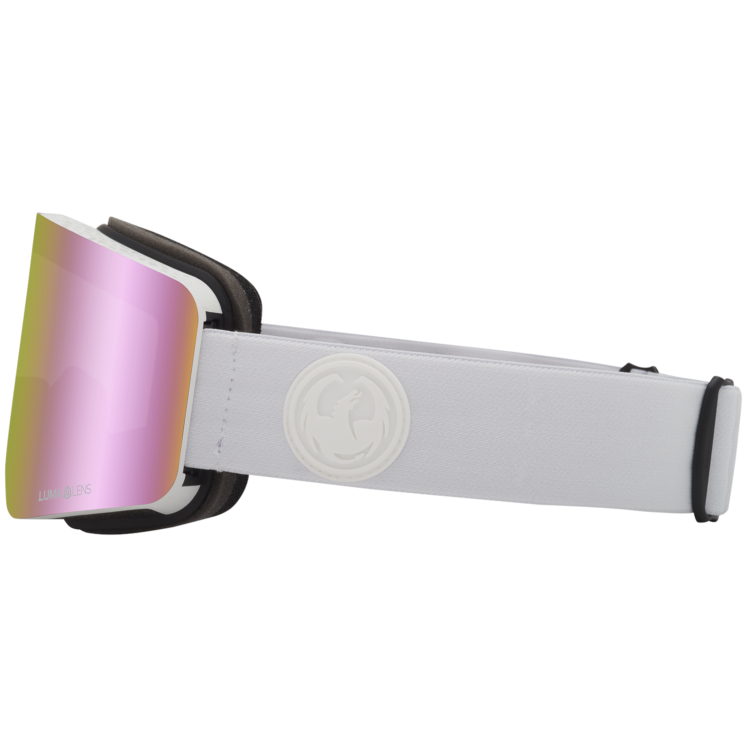 2023 Dragon R1 OTG Goggles - WHITEOUT/LLPINKION + LUMALENS DARK SMOKE