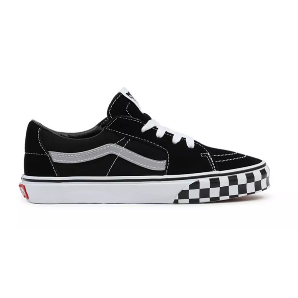 Vans Sk8-Low (Reflective Sidestripe) Checkerboard/Black Youth Shoes