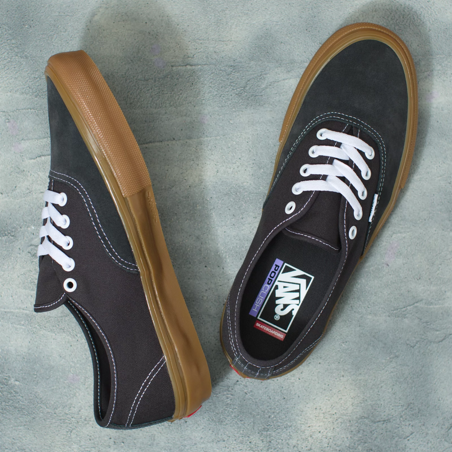 Vans Skate Authentic Raven/Gum Men's Skate Shoes