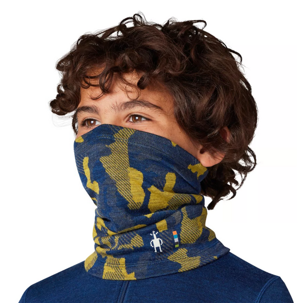 Smartwool Merino 250 Kid's Neck Gaiter - Alpine Blue Camo